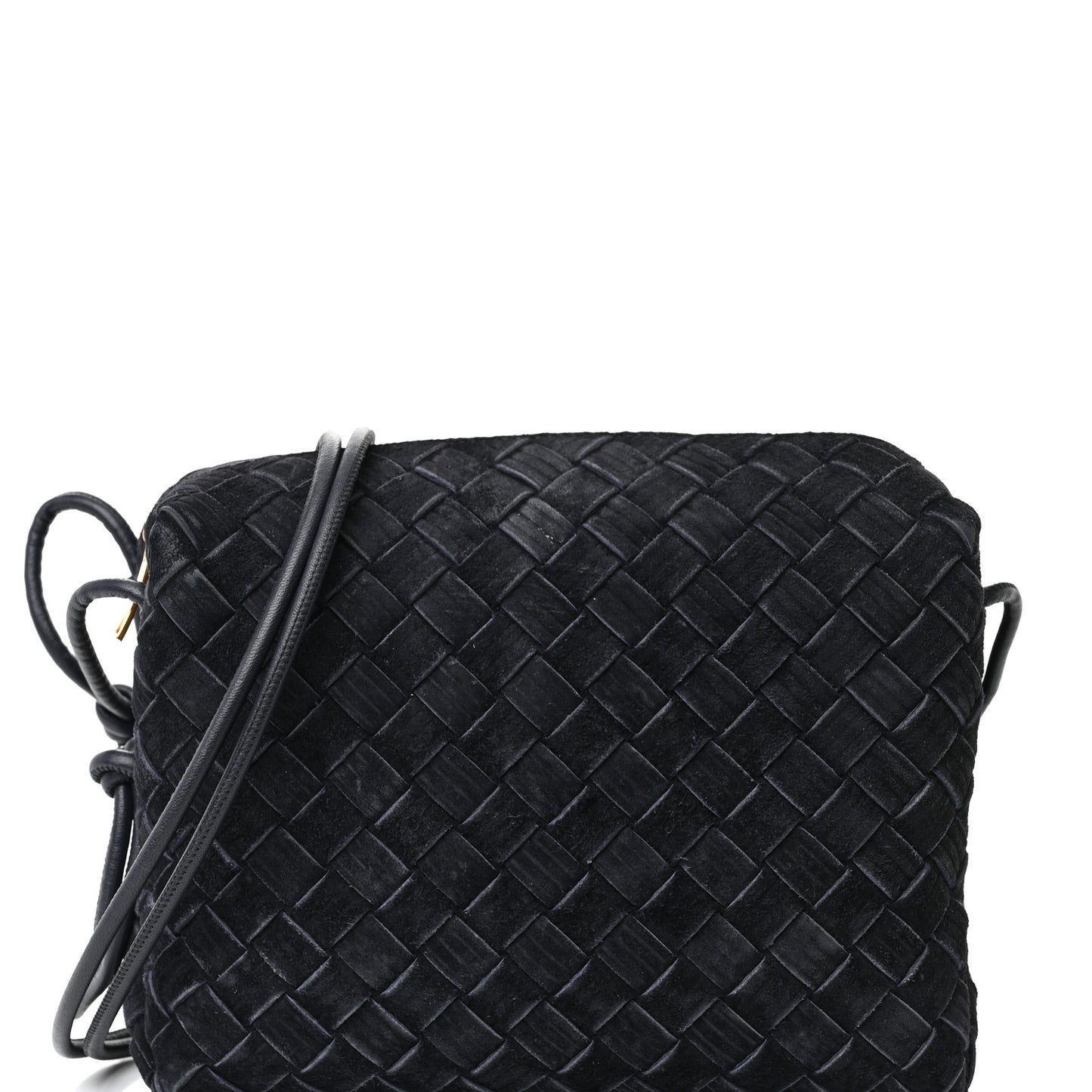Suede Intrecciato Small Loop Camera Bag Space