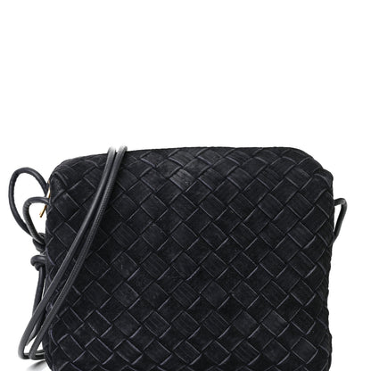 Bottega Veneta Suede Intrecciato Small Loop Camera Bag Space 7 of 11
