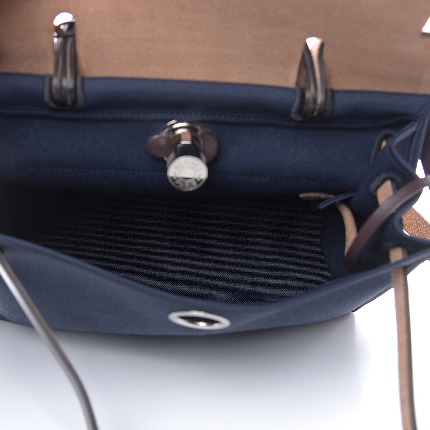 Hermes Vache Hunter Toile Herbag Zip 31 PM Bleu Marine Ebene 5 of 10