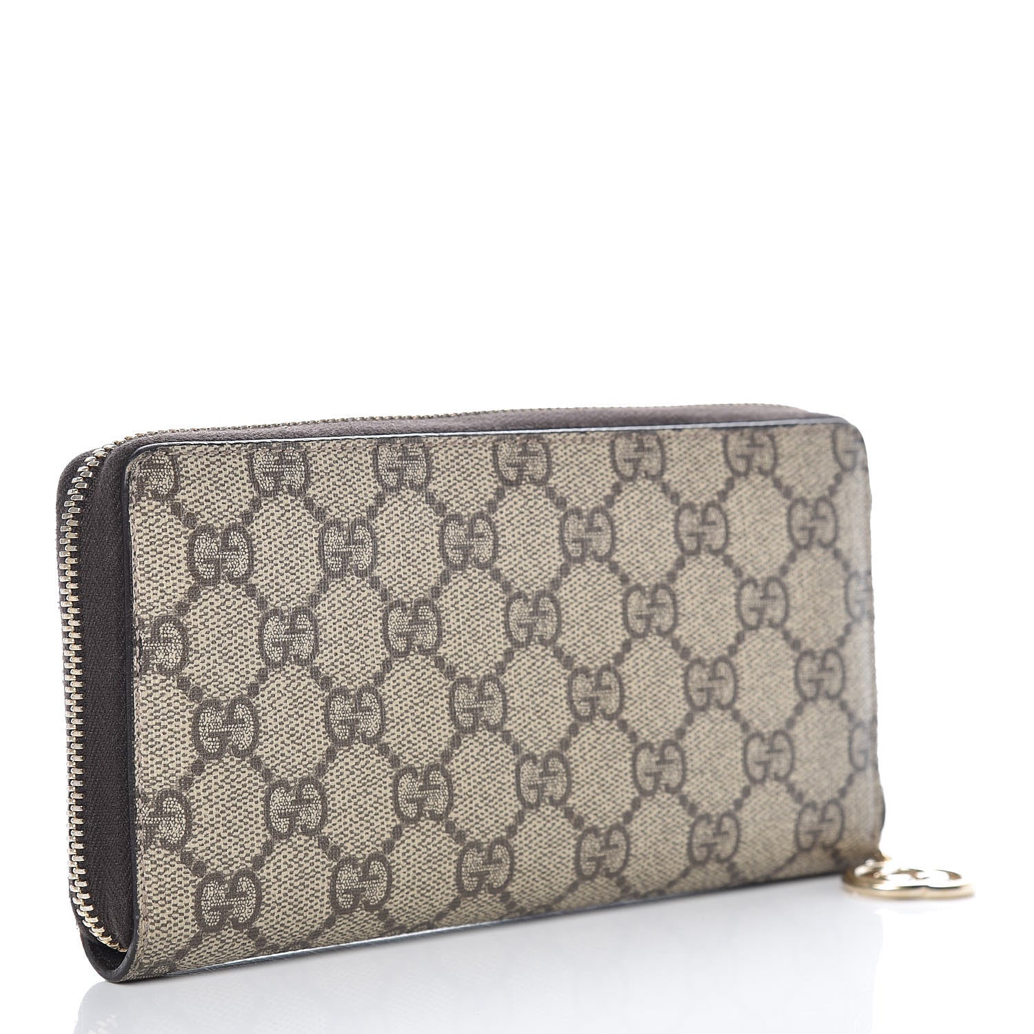Gucci GG Supreme Monogram GG Pierce Zip Around Wallet Brown 3 of 9