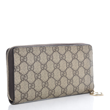 Gucci GG Supreme Monogram GG Pierce Zip Around Wallet Brown 3 of 9