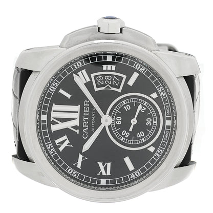 Cartier Stainless Steel Alligator 42mm Calibre de Cartier Automatic Watch Black 2 of 4