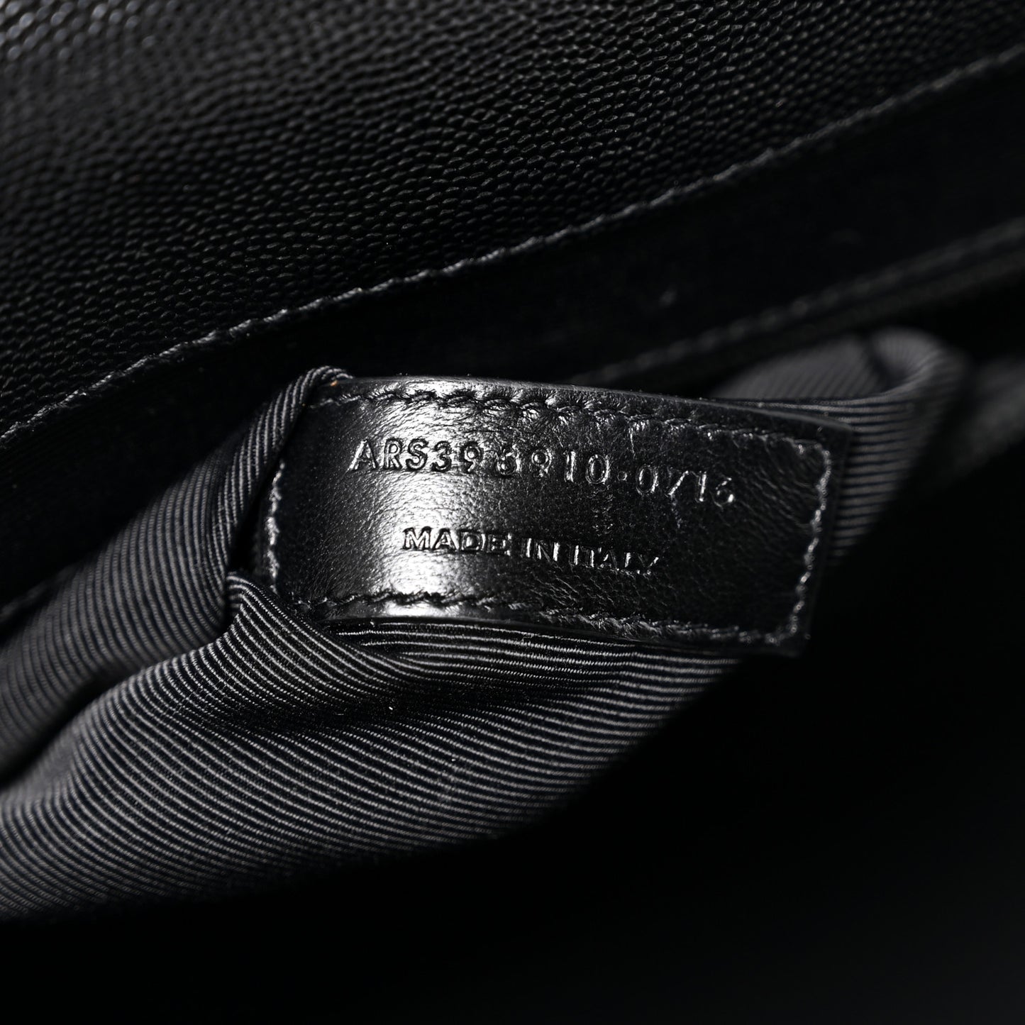 Grain De Poudre Textured Mixed Matelasse Large Triquilt Monogram Monochrome Satchel Black