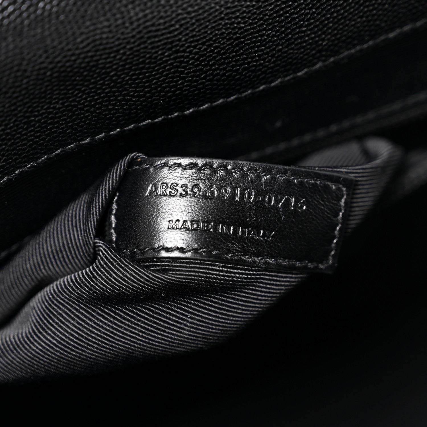 Saint Laurent Grain De Poudre Textured Mixed Matelasse Large Triquilt Monogram Monochrome Satchel Black 7 of 10