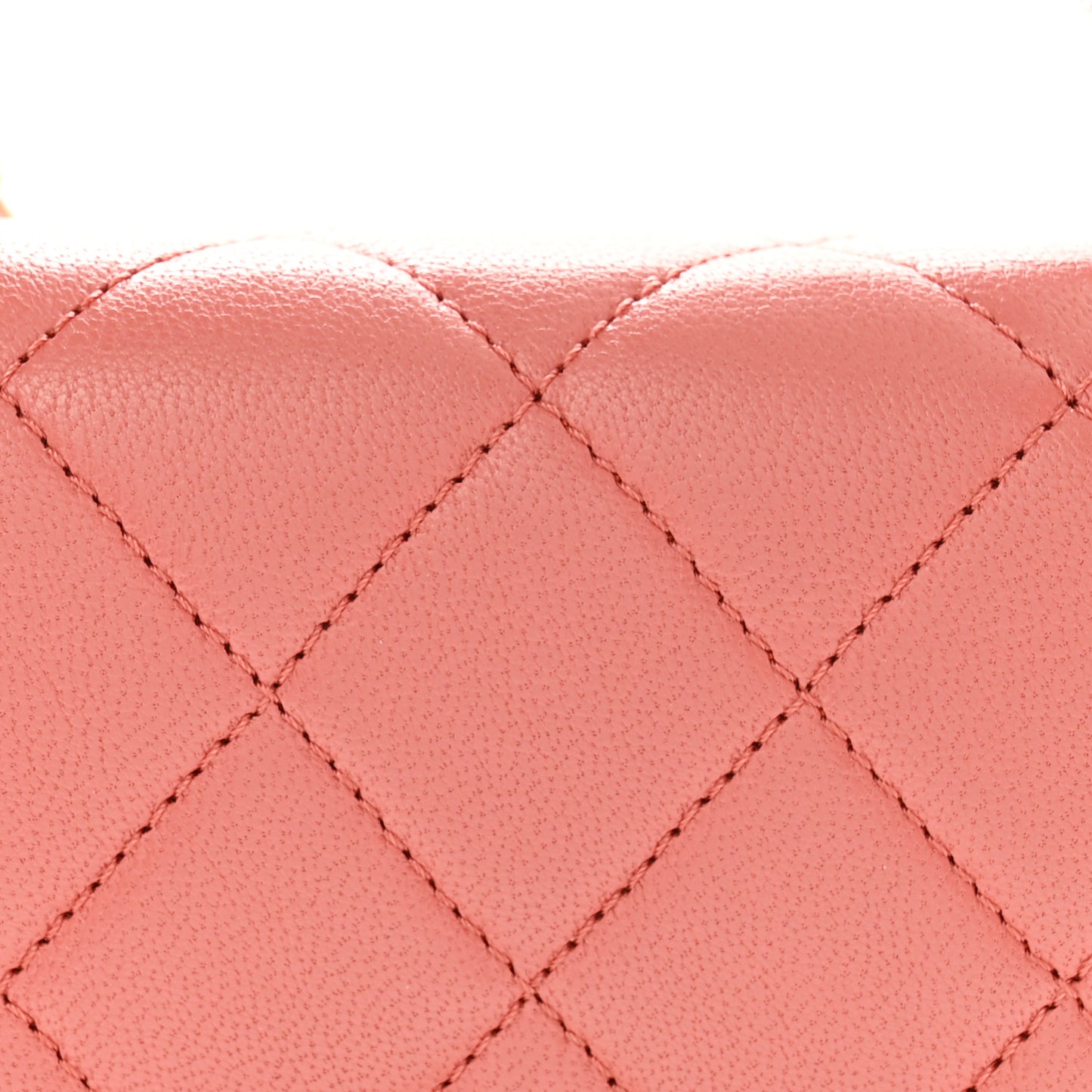 Lambskin Quilted Small Chain Infinity Top Handle Flap Pink