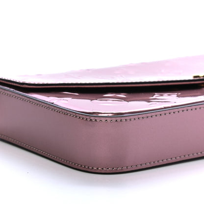 Louis Vuitton Vernis Pochette Felicie Chain Wallet Metallic Pale Pink 8 of 9