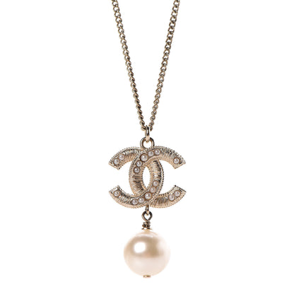 Chanel Pearl CC Drop Necklace Gold 5 of 6