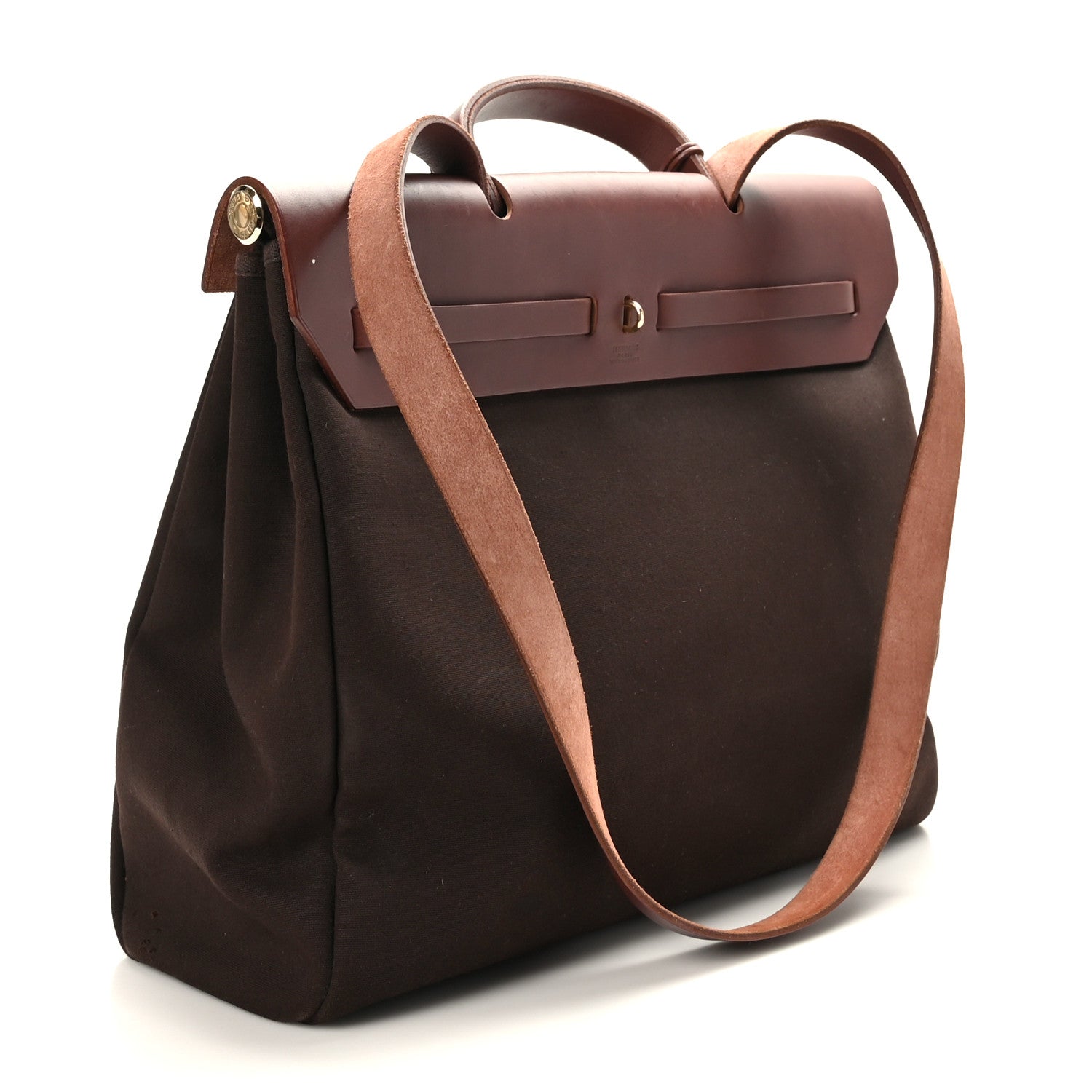 Hermes Toile Vache Calfskin Herbag 39 GM Havane 4 of 11