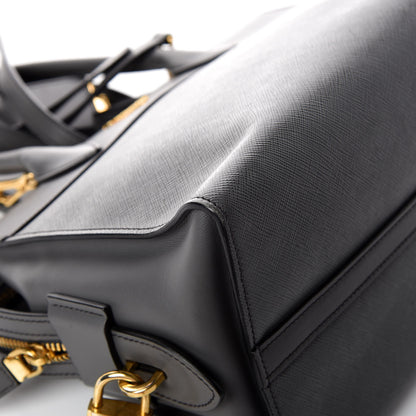 Prada Saffiano City Calfskin Medium Esplanade Tote Mercurio 12 of 19