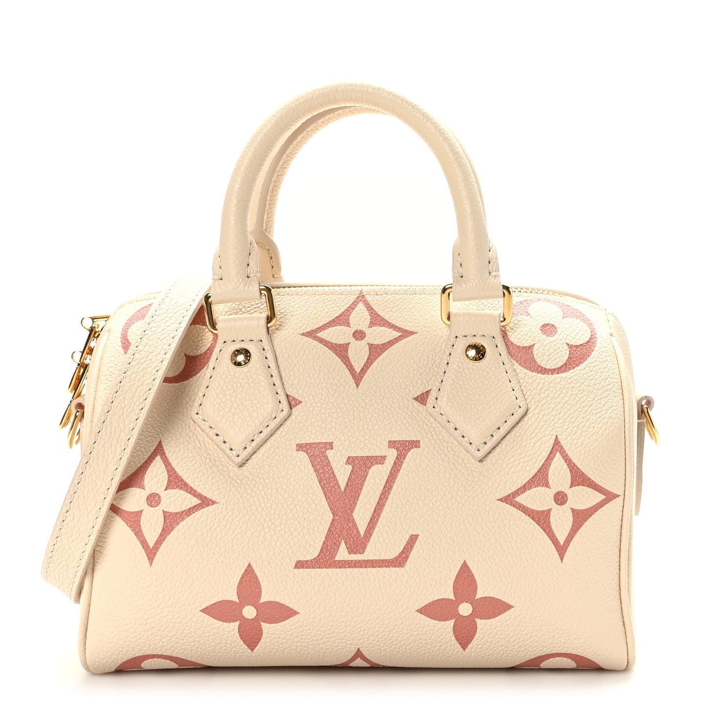 Empreinte Monogram Giant Speedy Bandouliere 20 Creme Rose Trianon