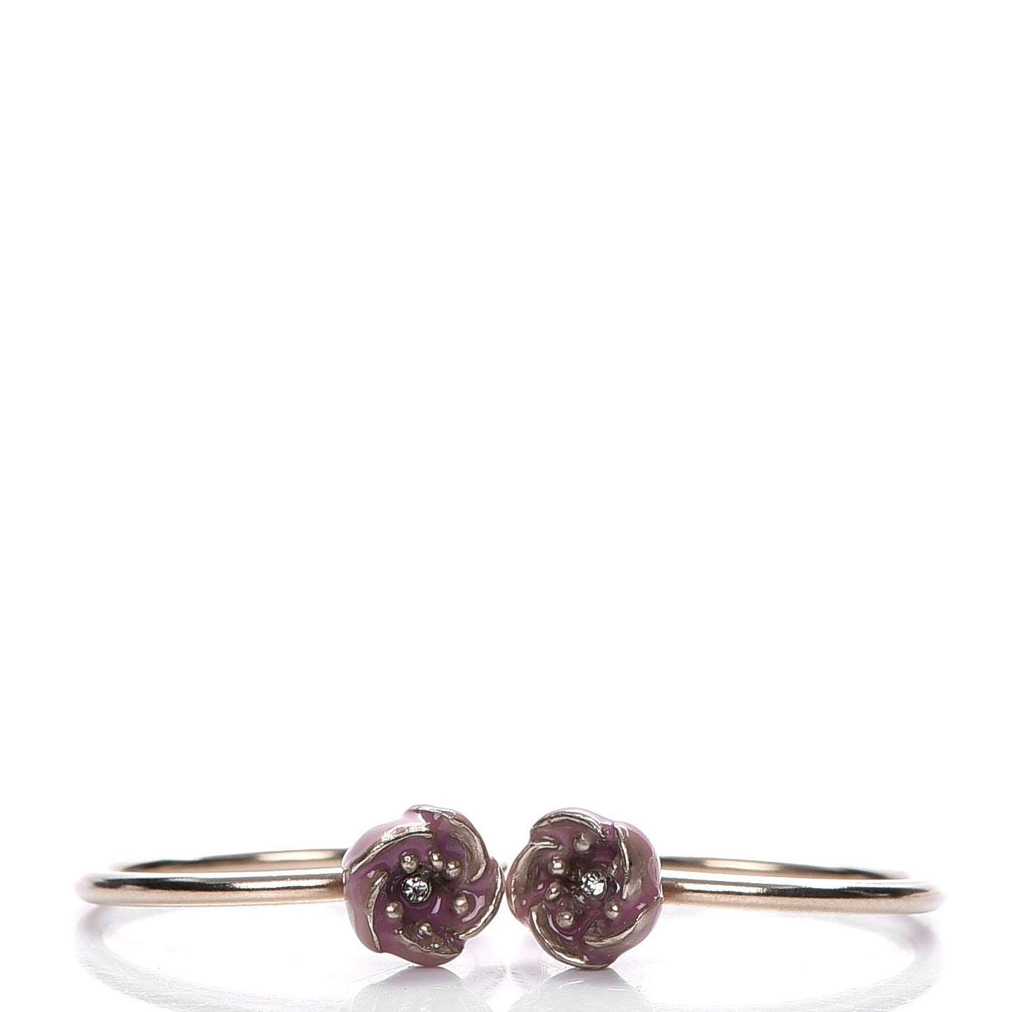 Enamel Camellia CC Stackable Ring Set 5 6