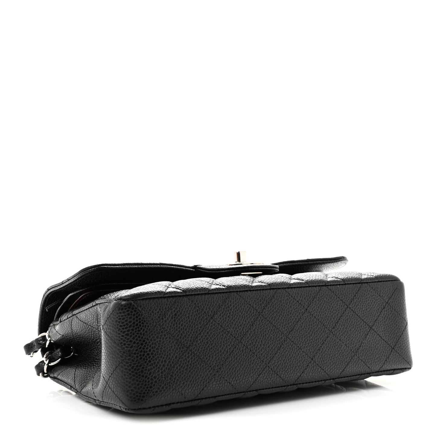 Caviar Quilted Small Double Flap Black