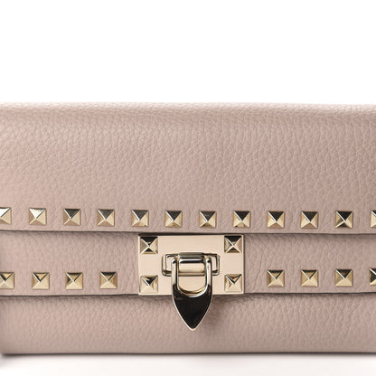 Valentino Garavani Grainy Calfskin Rockstud Double Flap Belt Bag Poudre 9 of 9
