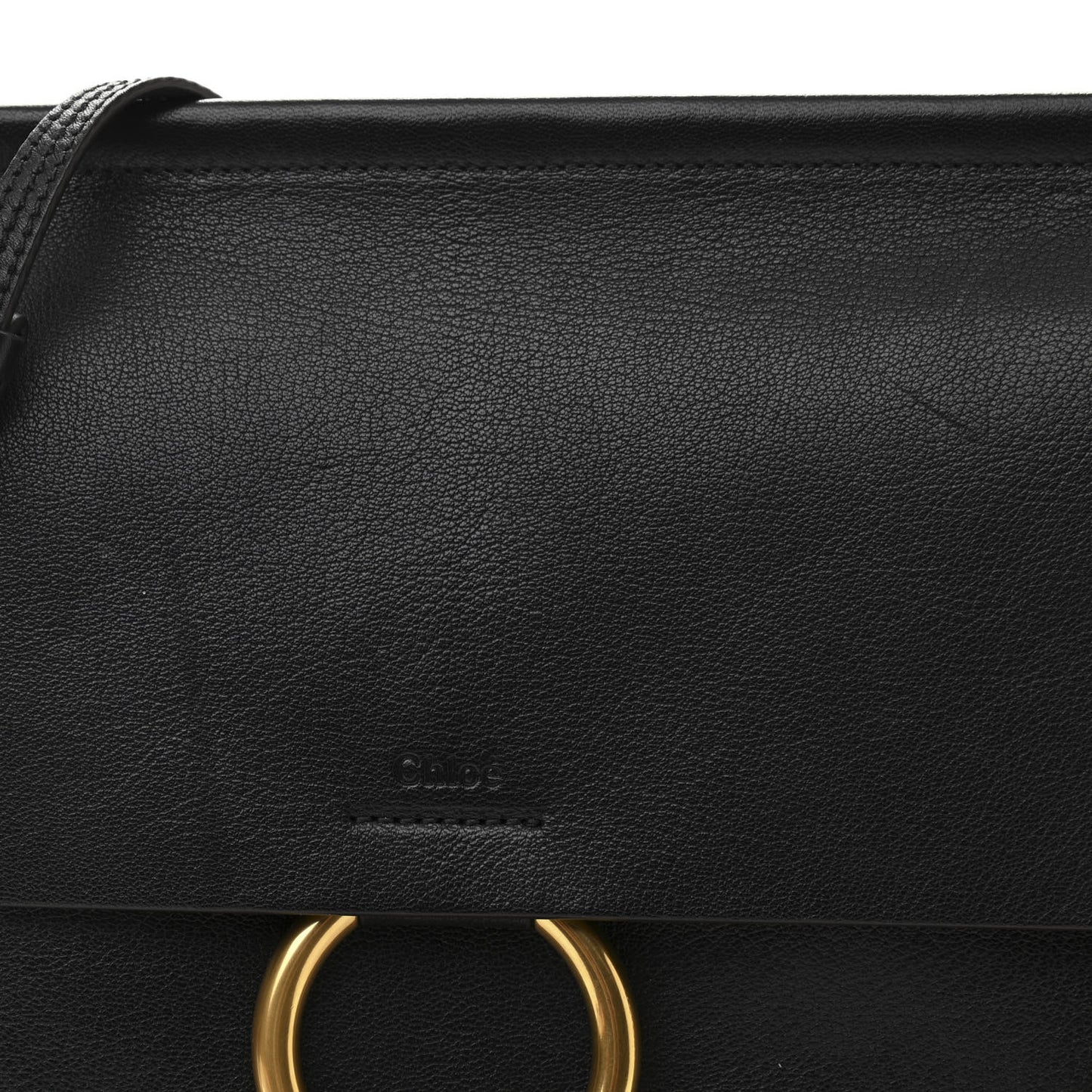 Calfskin Medium Faye Shoulder Bag Black