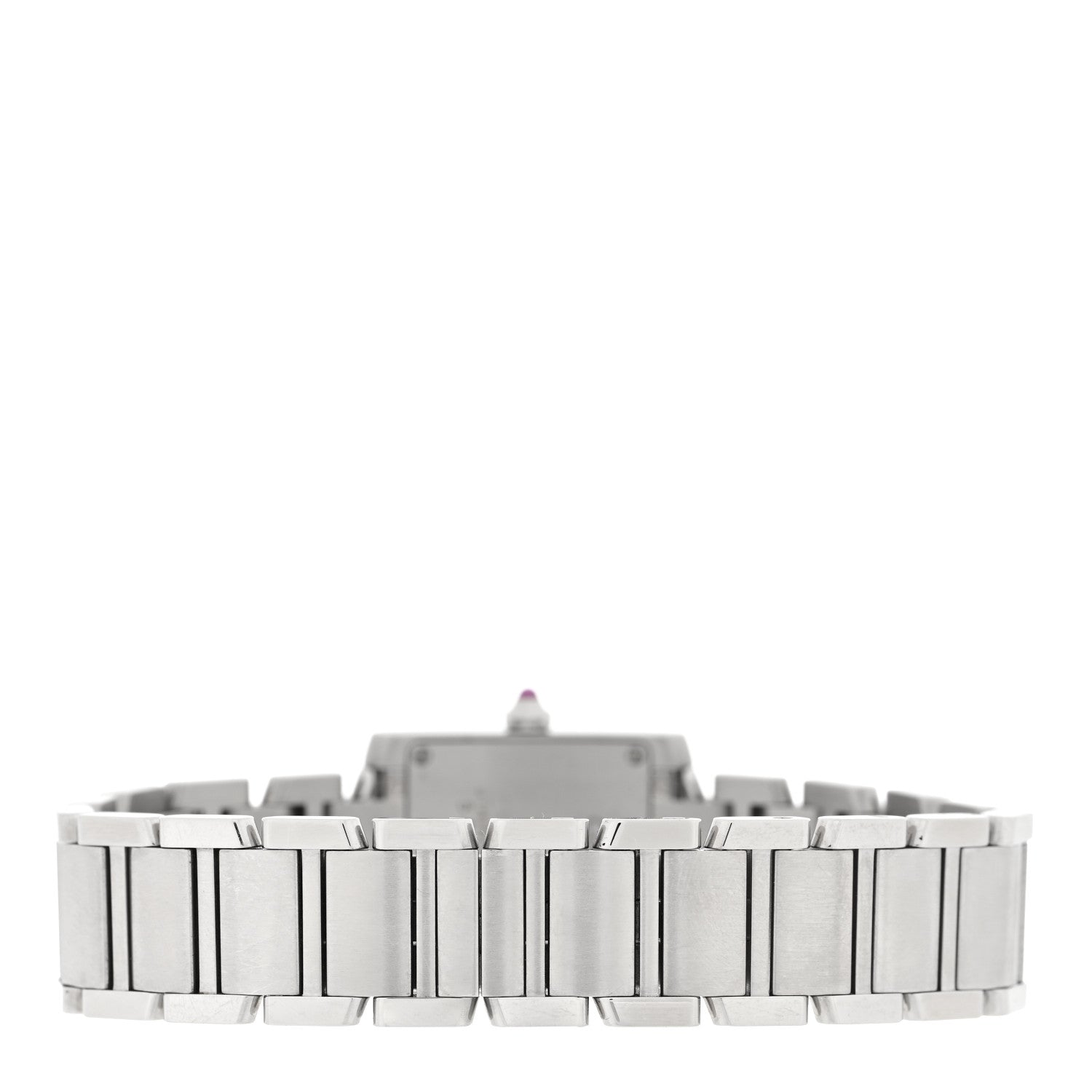 Cartier Stainless Steel Pink Mother of Pearl 20mm Tank Francaise Quartz Watch 3 of 4