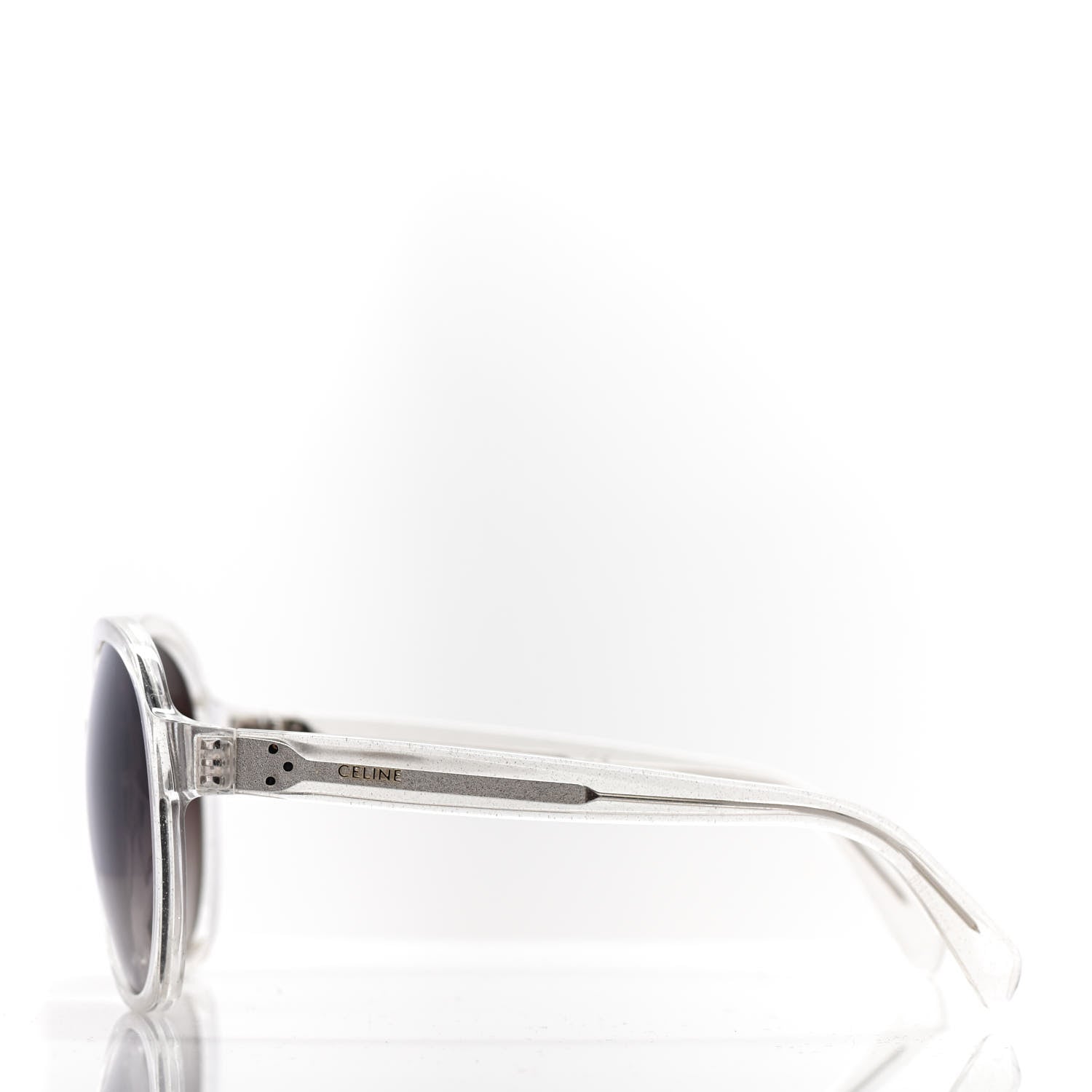 Celine Acetate Glitter Round Sunglasses CL 40147I Clear 2 of 6
