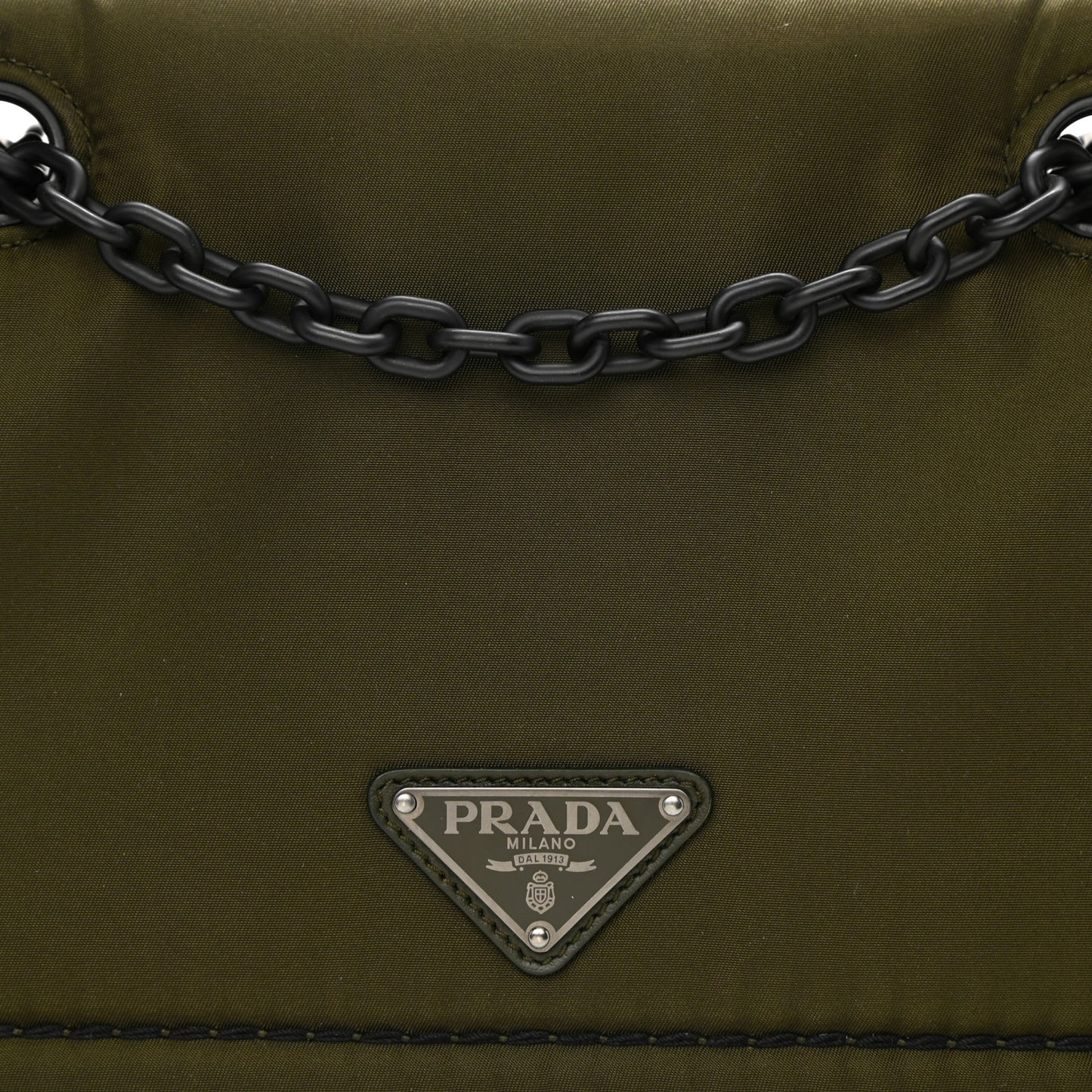 Nylon Tessuto Chain Shoulder Bag Mimetico