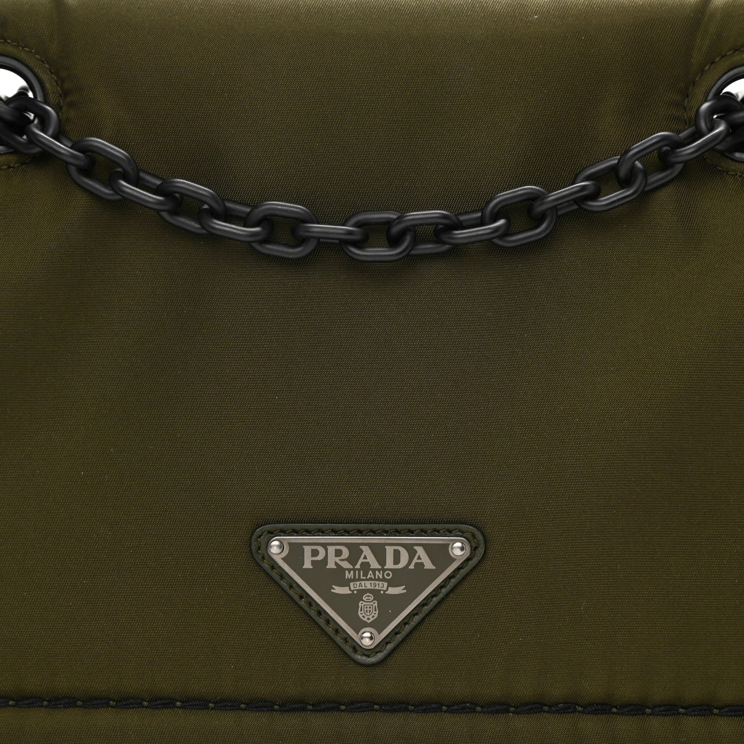 Prada Nylon Tessuto Chain Shoulder Bag Mimetico 8 of 8