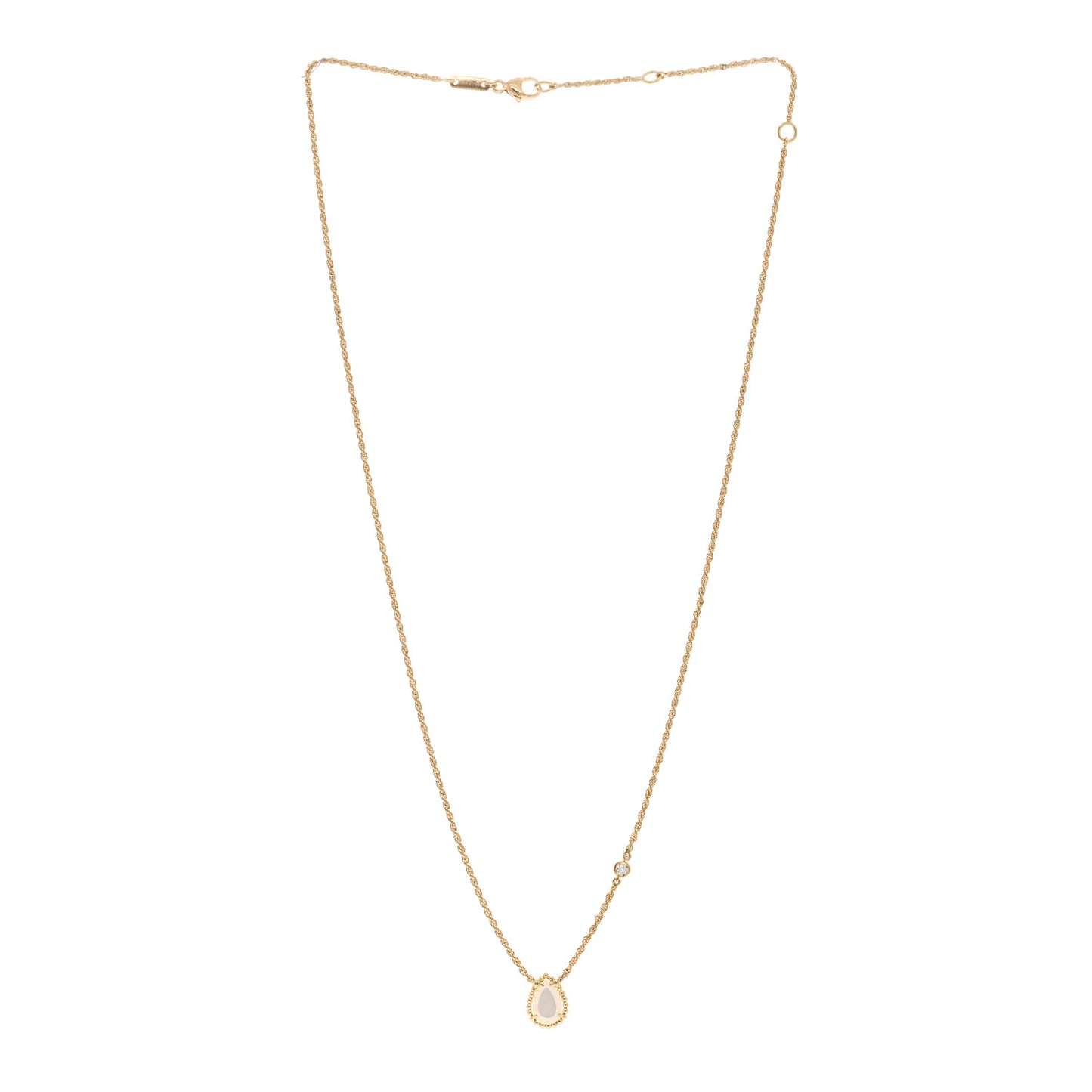 18K Yellow Gold Diamond Mother of Pearl XS Serpent Boheme Necklace