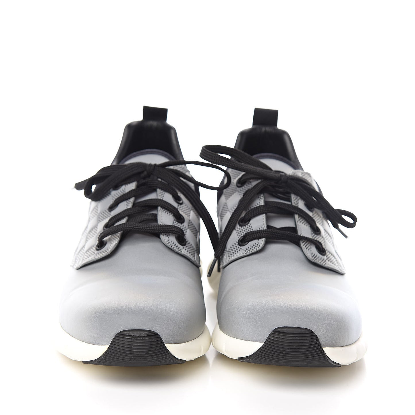 Nylon Suede Damier Fastlane Low Sneakers 7.5 Grey Black