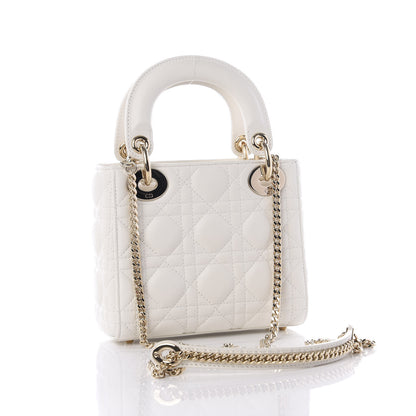 Christian Dior Lambskin Cannage Mini Lady Dior White 2 of 9