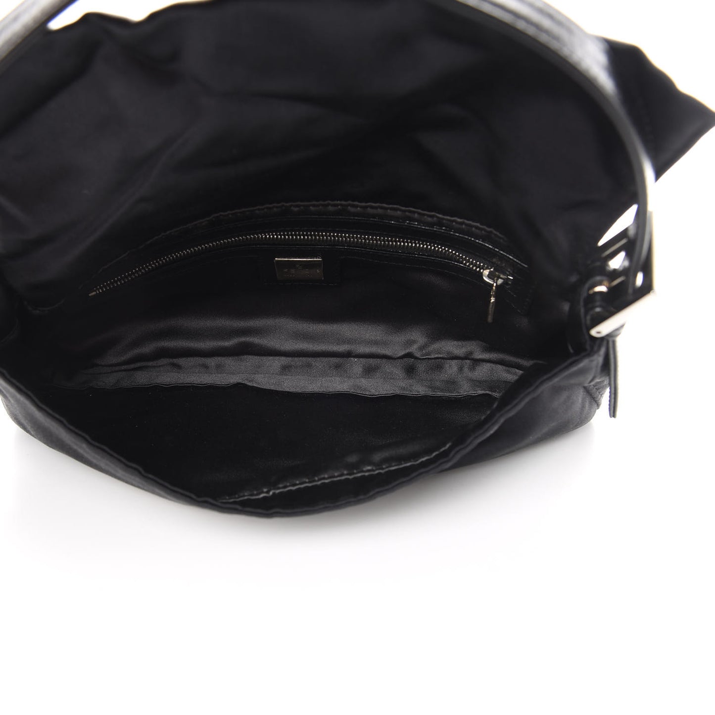 Satin Crystal Baguette Black