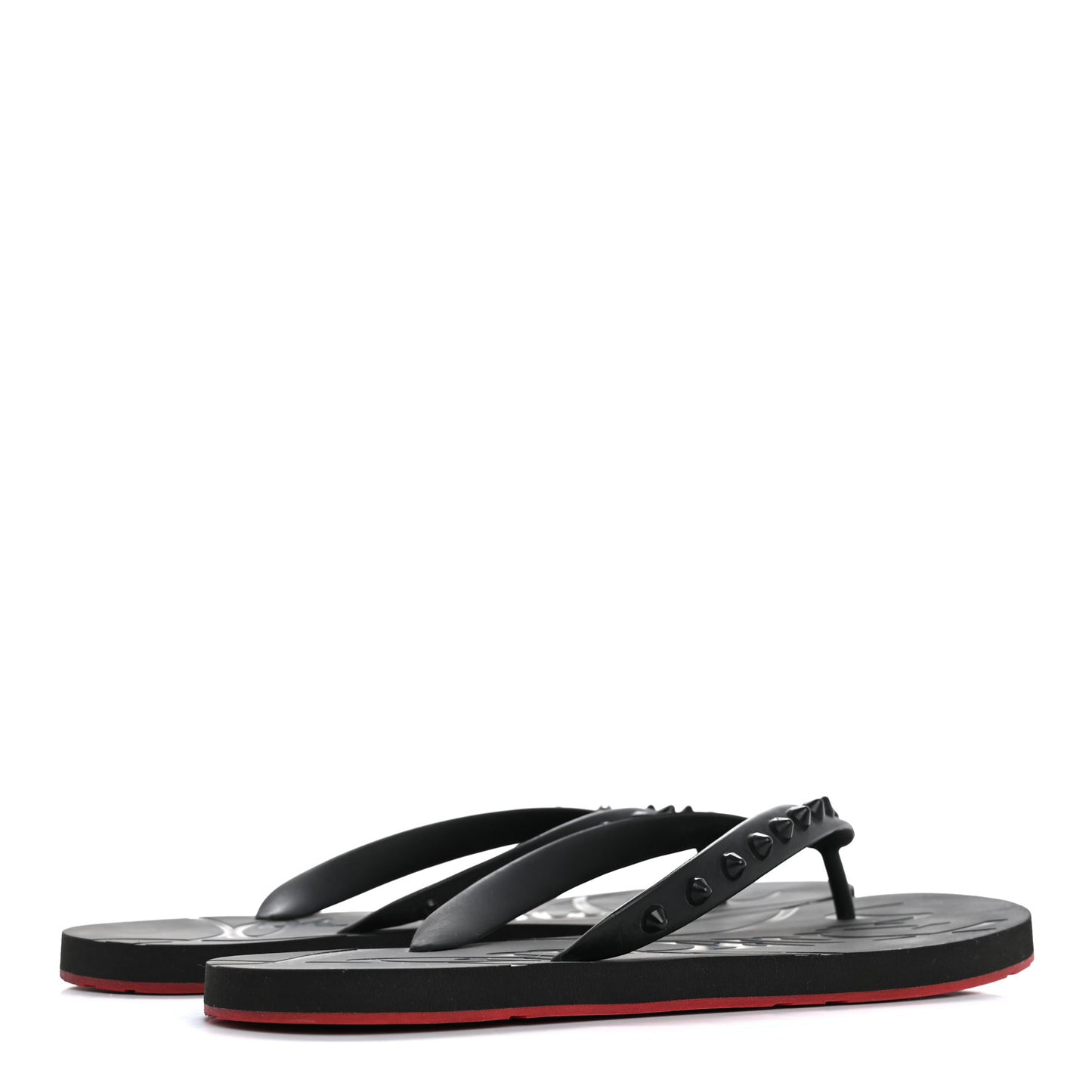 Rubber Spike Loubi Donna Flip Flop 41 Black