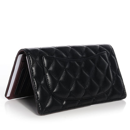 Chanel Lambskin Quilted Yen Wallet Black 3 of 9