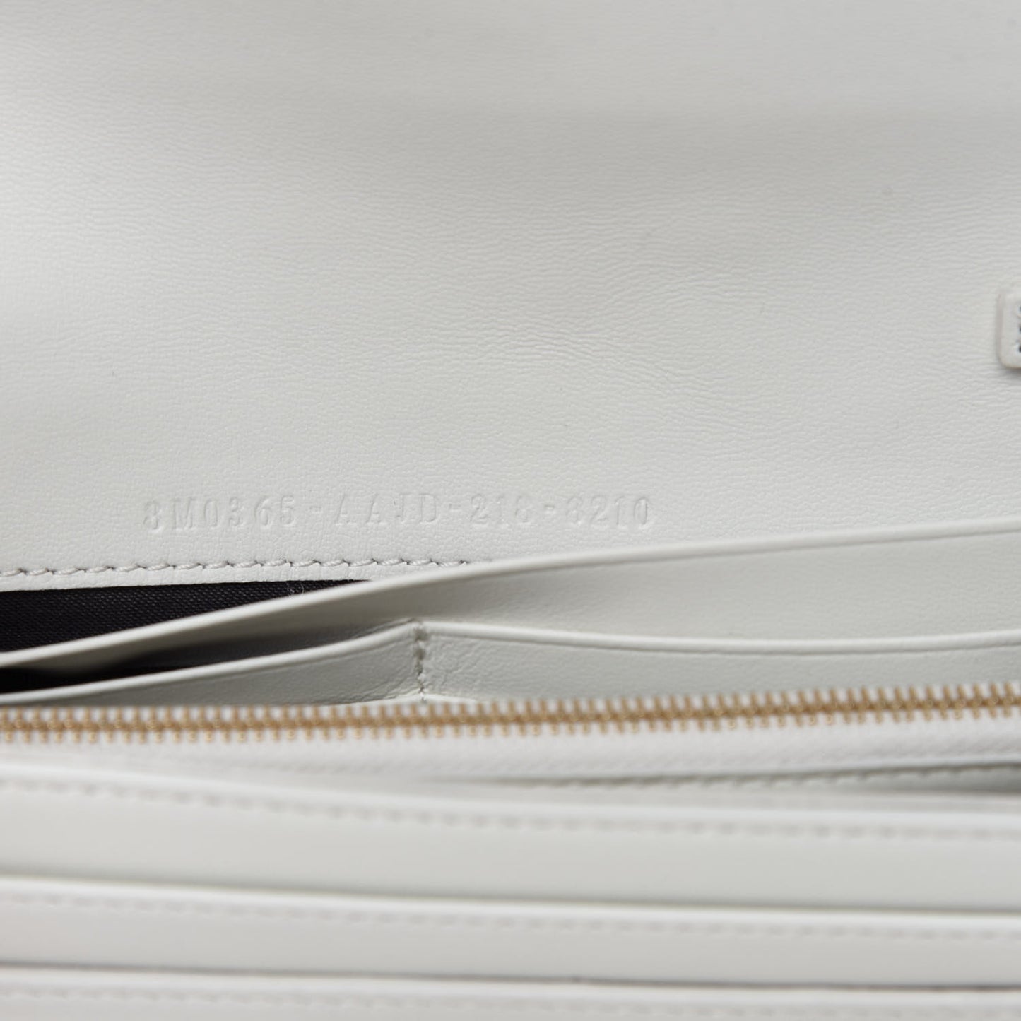 Nappa Matisse FF Embossed Continental Wallet On Chain White