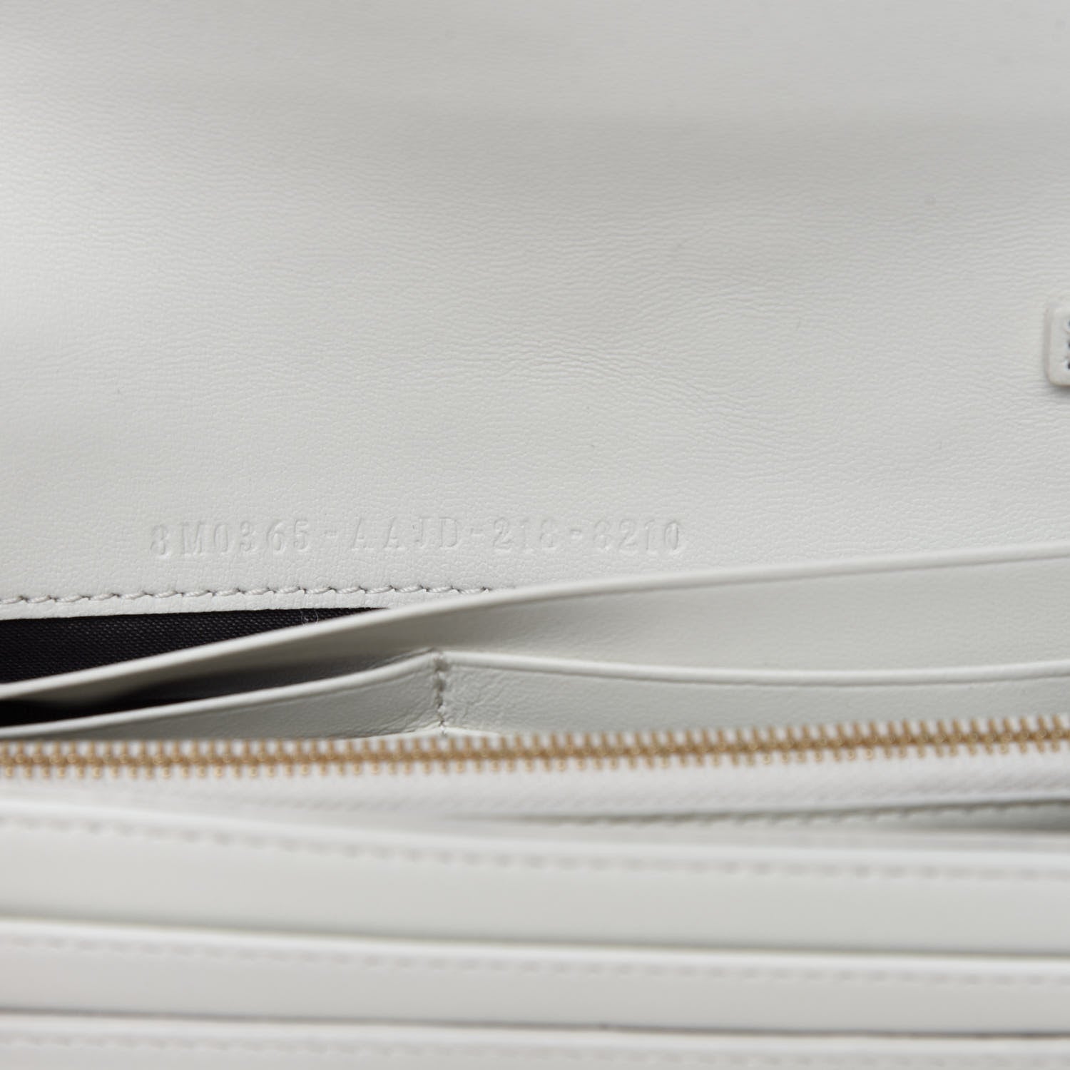 Fendi Nappa Matisse FF Embossed Continental Wallet On Chain White 9 of 11