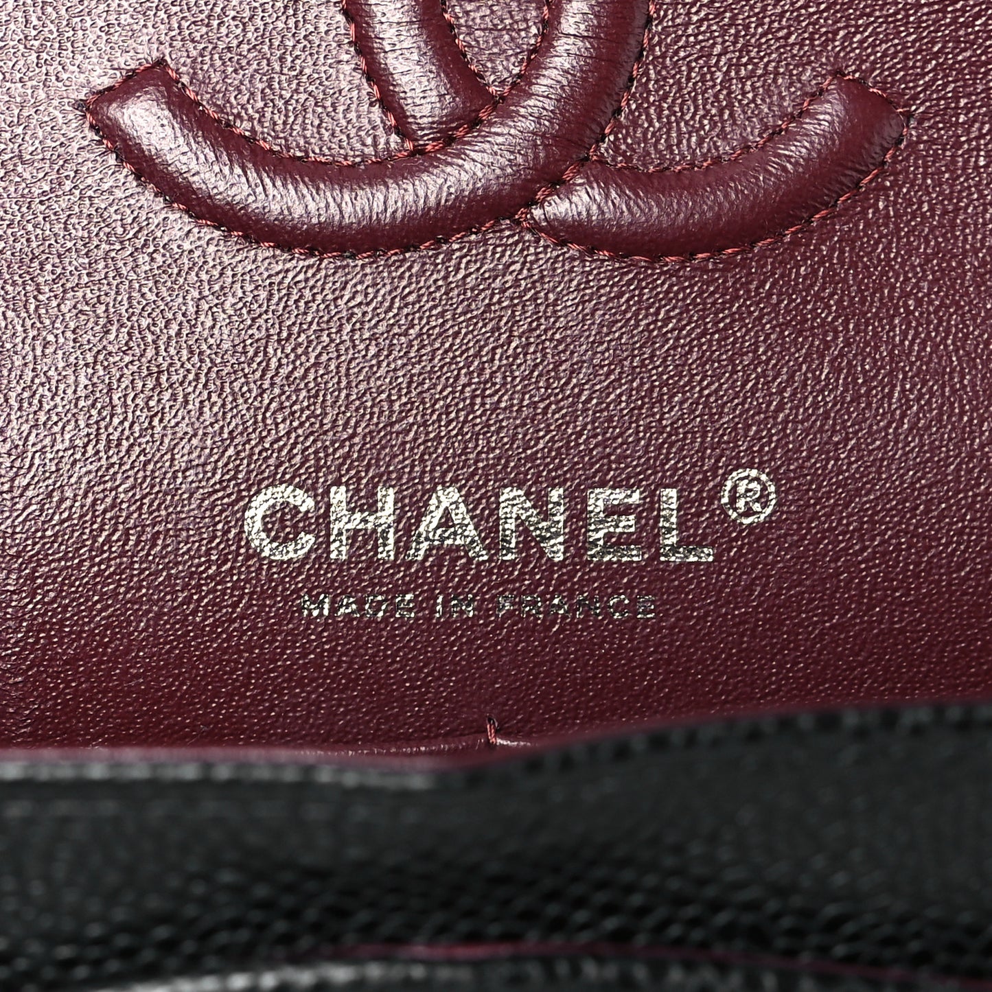 Caviar Quilted Small Double Flap Black