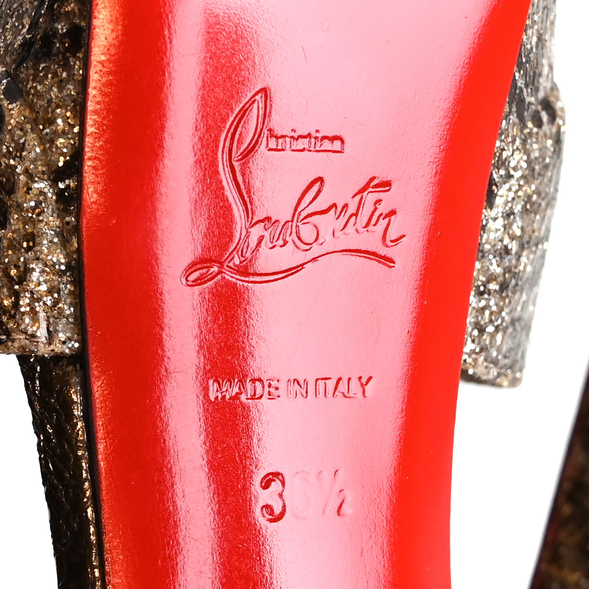 Christian Louboutin Glitter Glennalta 150 Pumps 36.5 Roccia 8 of 10