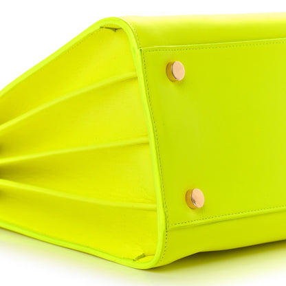 Saint Laurent Calfskin Small Sac De Jour Bag Neon Yellow 8 of 12