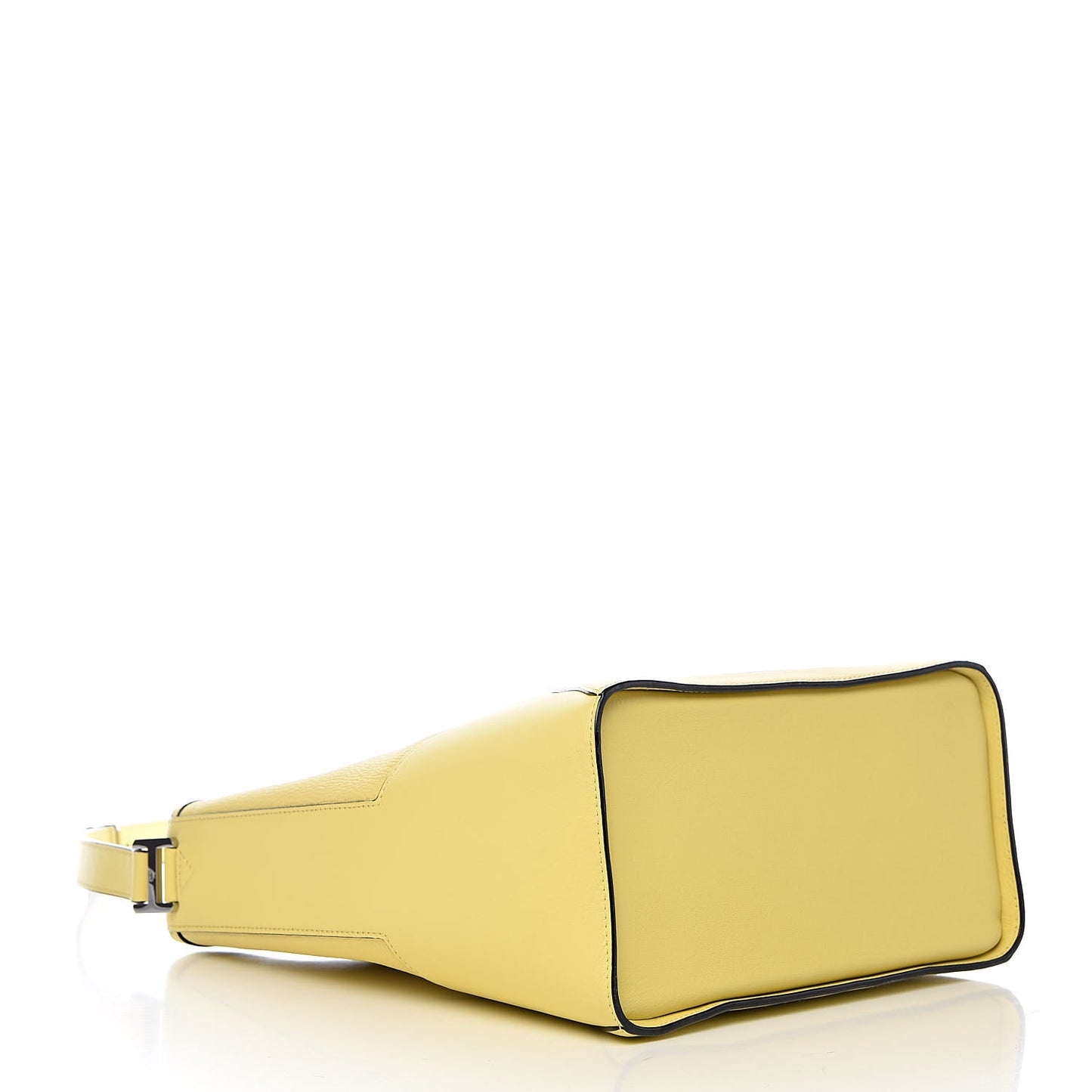Grained Calfskin Crossbody Hobo Yellow