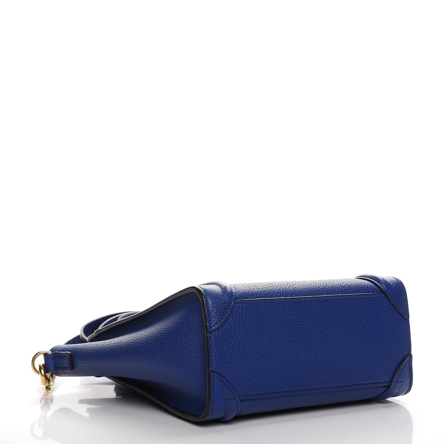 Drummed Calfskin Nano Luggage Indigo