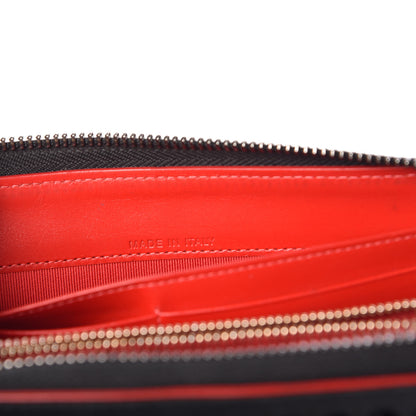 Christian Louboutin Calfskin Panettone Spiked Zip Around Wallet Black 7 of 15