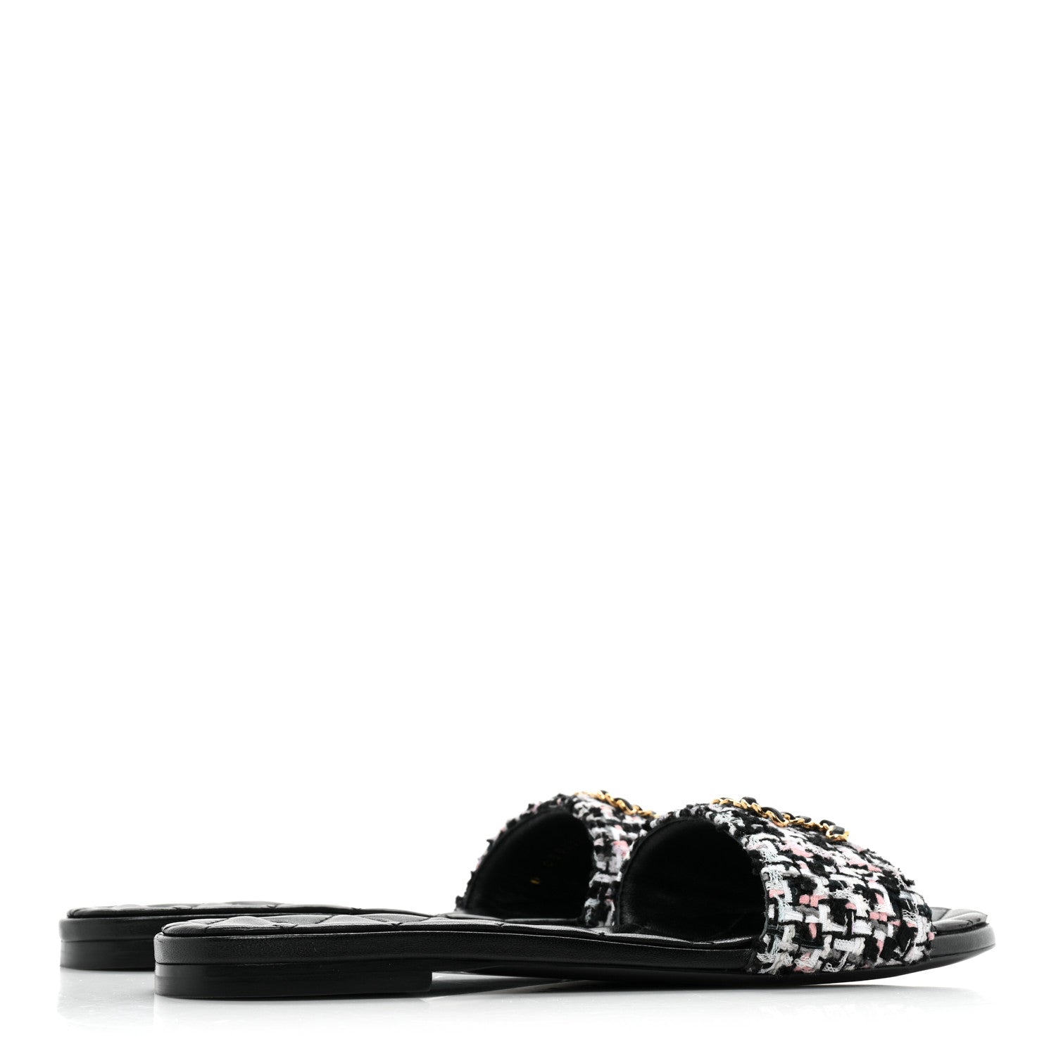 Chanel Tweed CC Chain Mule Sandal 39 Multicolor 4 of 8