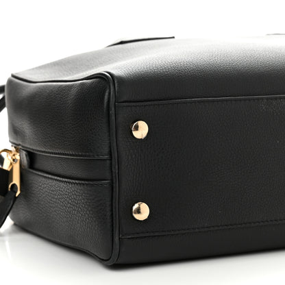 Burberry Grained Calfskin Large Half Cube Bowling Bag Black 8 of 13