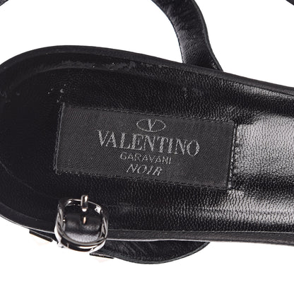 Valentino Garavani Calfskin Nappa Rockstud Ankle Strap 65mm Pumps 39.5 Black 5 of 9