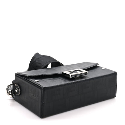 Fendi Vitello King FF Lines Embossed Baguette Soft Trunk Black 4 of 9