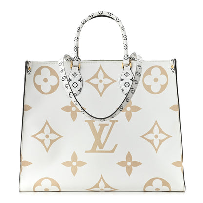 Louis Vuitton Monogram Giant Onthego GM Kaki Beige 1 of 15
