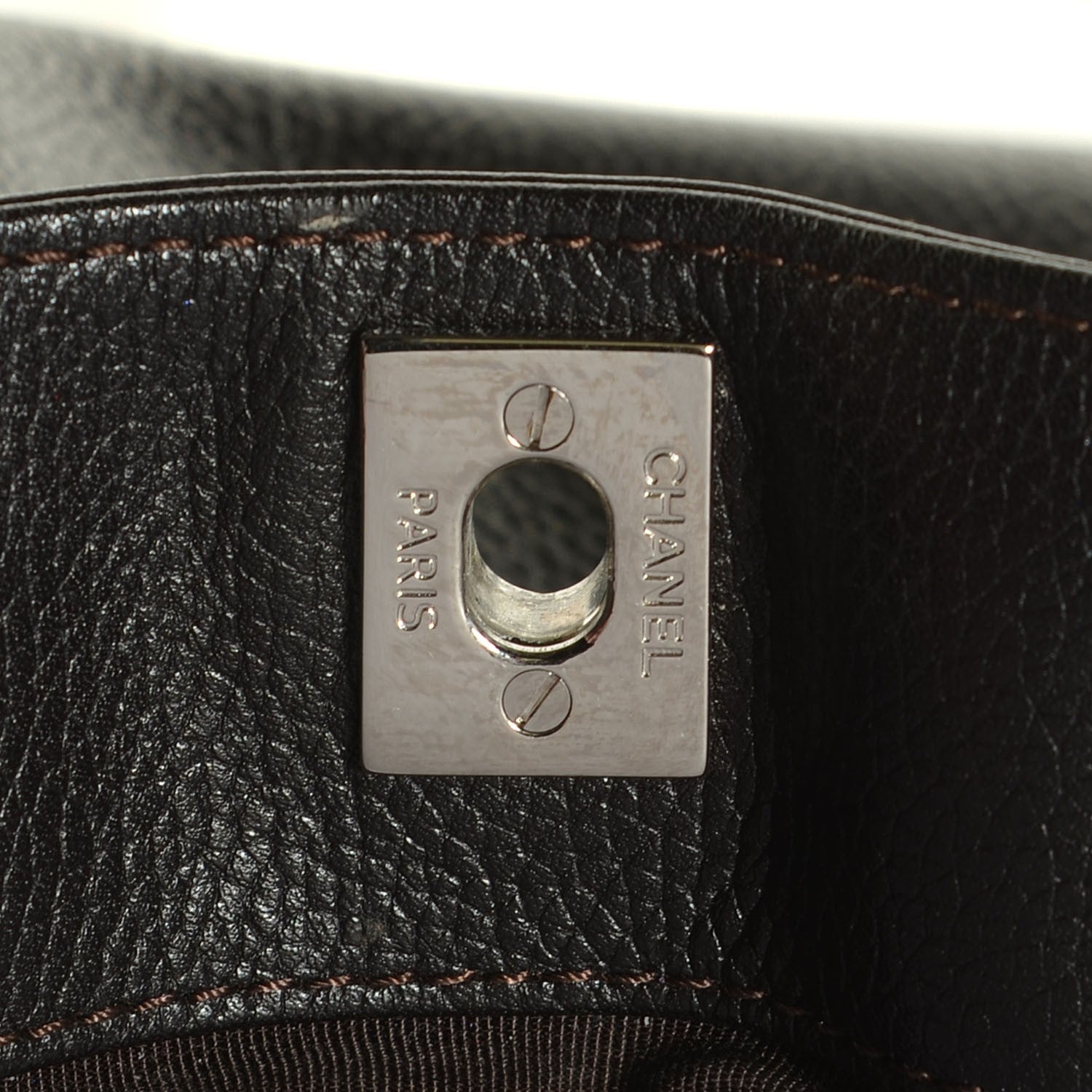 Chanel Calfskin Cerf Executive Shopper Tote Dark Brown 8 of 8