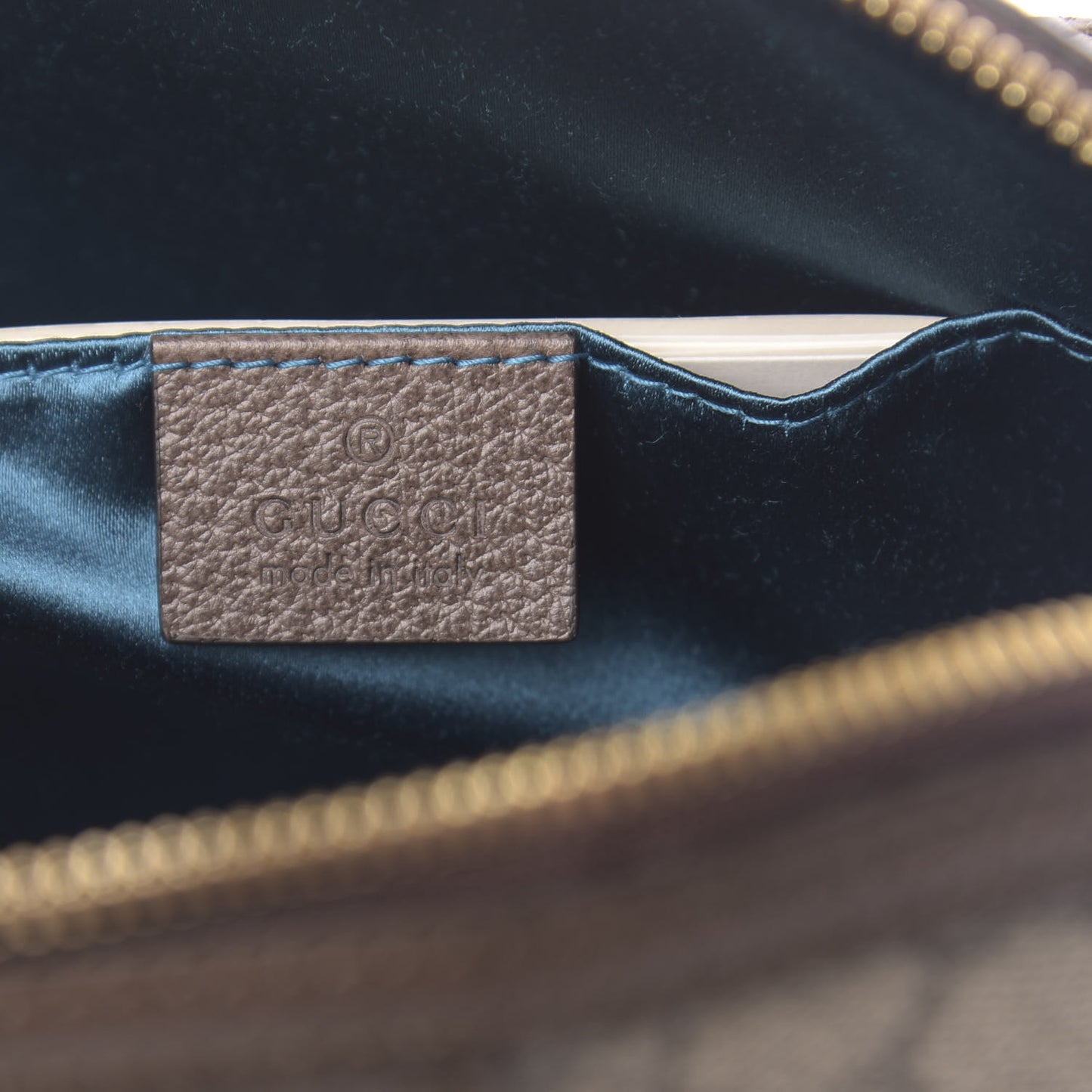GG Supreme Monogram Textured Dollar Calfskin Web Small Ophidia Dome Shoulder Bag Beige Ebony New Acero