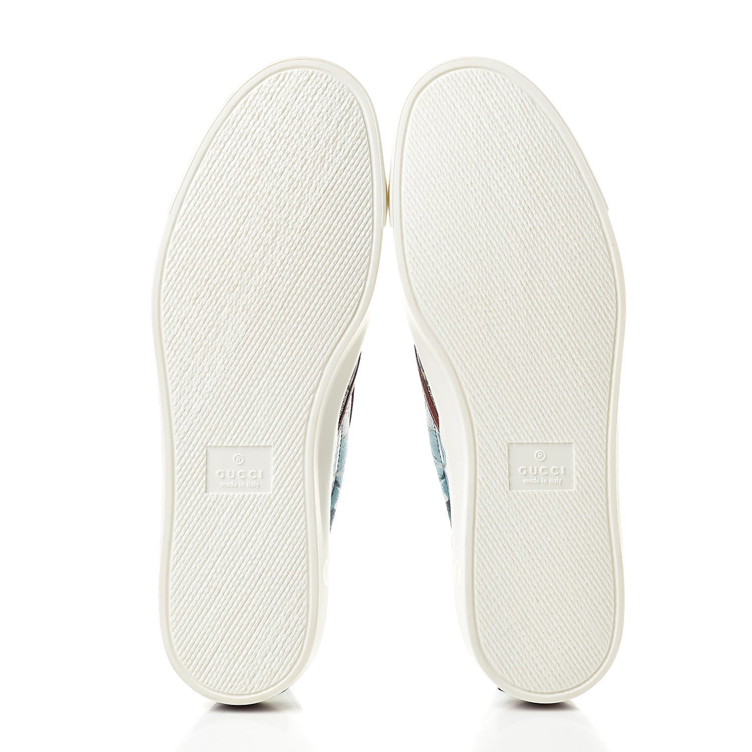 Gucci GG Supreme Monogram Blooms Womens Slip On Sneakers 39.5 Beige Blue Navy Red 5 of 11