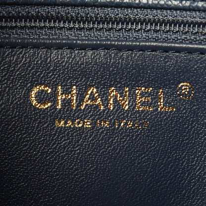 Chanel Crumpled Grained Calfskin Quilted Mini Two Tone Flap Blue 6 of 10