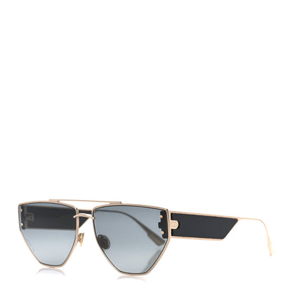 Christian Dior Clan 2 Aviator Sunglasses Black Gold 1 of 8