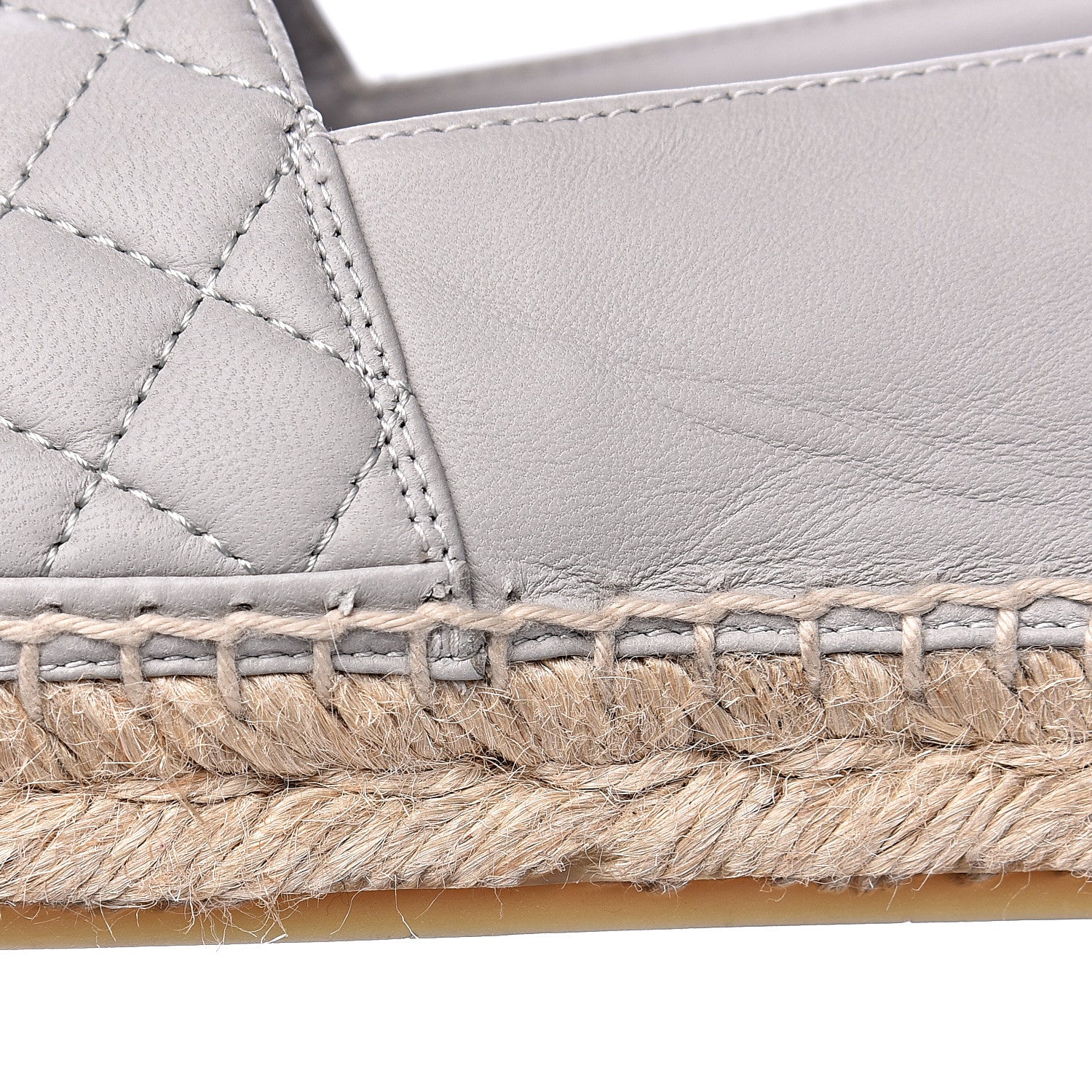 Chanel Lambskin Quilted CC Espadrilles 40 Grey 10 of 10