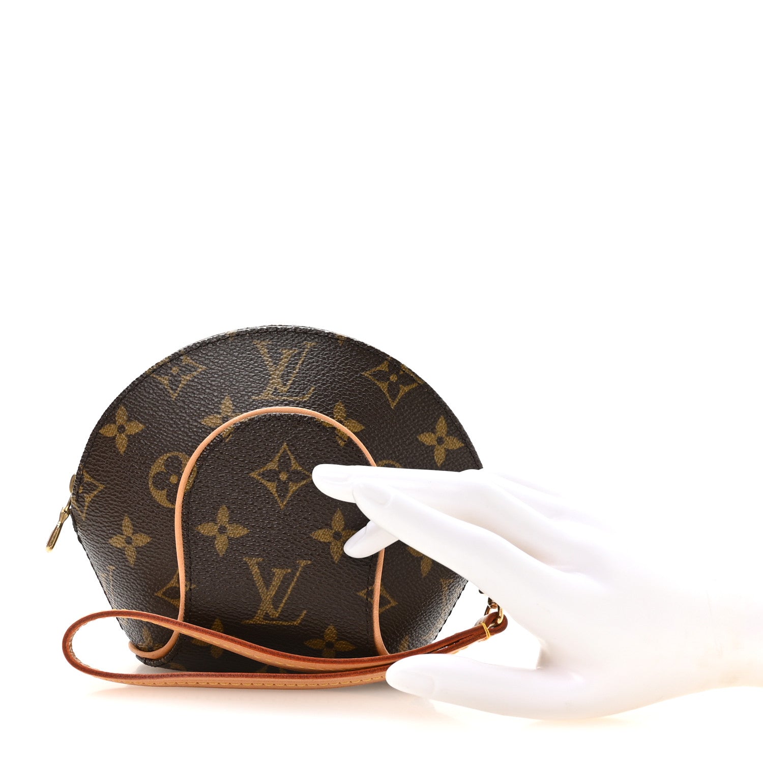 Louis Vuitton Monogram Mini Ellipse Wristlet Clutch 2 of 7