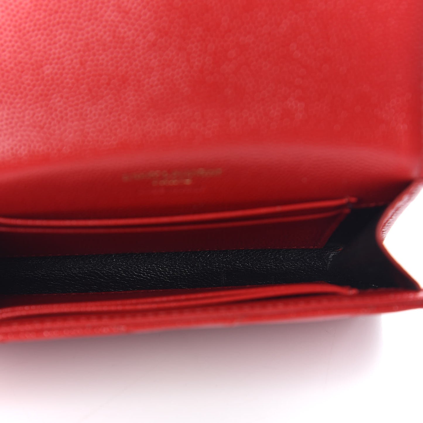 Grain De Poudre Matelasse Chevron Small Monogram Envelope Wallet New Red