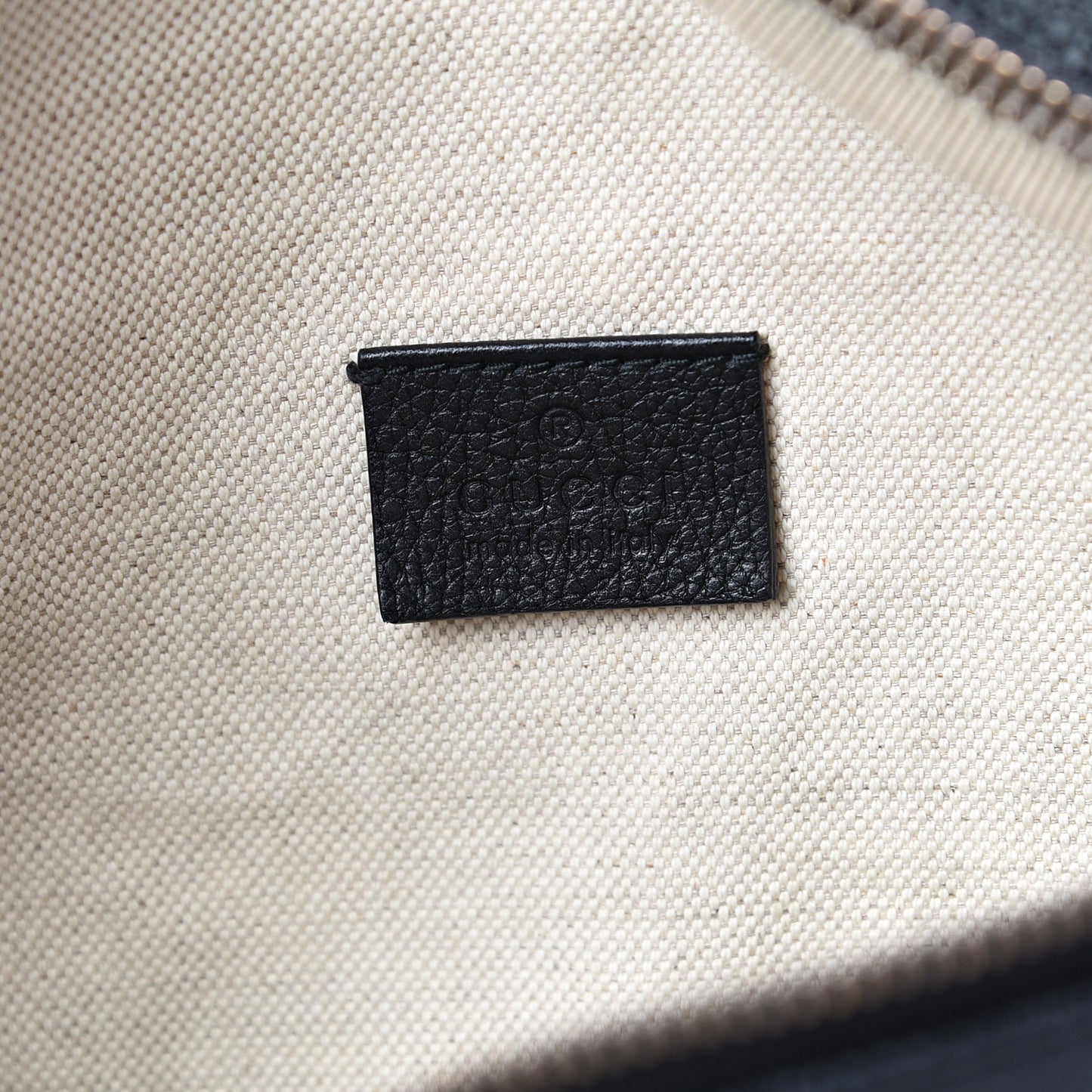 Grained Calfskin Logo Belt Bag Black
